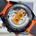 N1 Factory Omega Seamaster Planet Ocean Chronograph 215.92.46.51.01.001 45mm Black DLC-coated Rubber Strap Black Dial