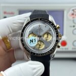 N1 Factory Omega Speedmaster Professional Moonwatch 310.20.42.50.02.001 yellow gold rubber strap silver dial replica watch