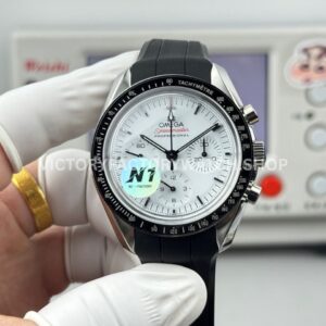 N1 Factory Omega Speedmaster Professional Moonwatch 310.30.42.50.04.001 42mm white dial steel case rubber strap replica watch