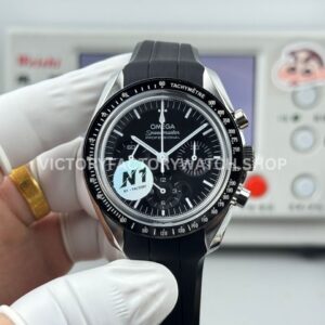 N1 Factory Omega Speedmaster Professional Moonwatch 310.30.42.50.01.002 42mm black dial steel case rubber strap replica watch