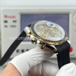 N1 Factory Omega Speedmaster Professional Moonwatch 310.20.42.50.02.001 42mm Yellow Gold Rubber Strap Silver Dial