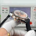 N1 Factory Omega Speedmaster Professional Moonwatch 310.62.42.50.99.001 42mm Yellow Gold Rubber Strap Pink Dial
