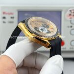 N1 Factory Omega Speedmaster Professional Moonwatch 310.62.42.50.99.001 42mm Yellow Gold Rubber Strap Pink Dial