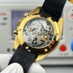 N1 Factory Omega Speedmaster Professional Moonwatch 310.62.42.50.99.001 42mm Yellow Gold Rubber Strap Pink Dial