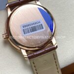 N1 Factory Omega De Ville Prestige 424.53.40.20.02.002 39.5mm Yellow Gold Brown Leather Strap Roman Number Silver Dial