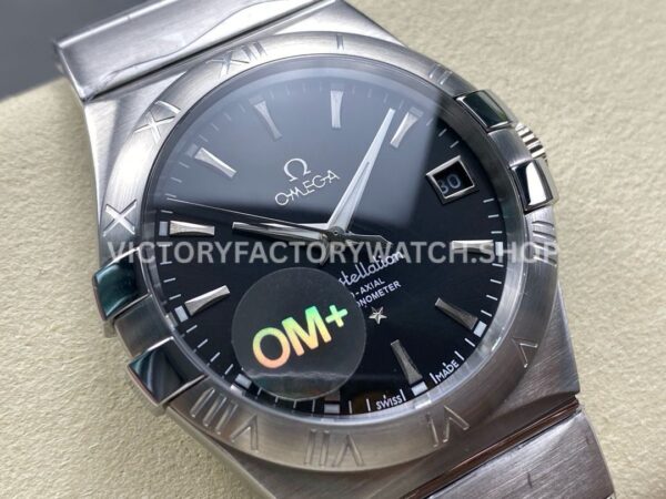 OM+ Factory Omega Constellation Men 123.10.38.21.01.001 38mm Full Steel Black Dial