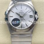 OM+ Factory Omega Constellation Men 123.10.38.21.02.001 38mm full steel silver dial replica watch