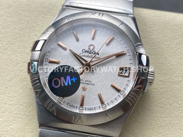 OM+ Factory Omega Constellation Men 123.10.38.21.02.002 38mm Full Steel Silver Dial