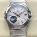 OM+ Factory Omega Constellation Men 123.10.38.21.02.002 38mm full steel silver dial replica watch