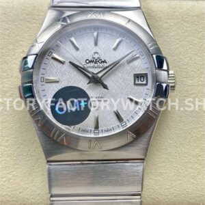 OM+ Factory Omega Constellation Men 123.10.38.21.02.003 38mm full steel silver dial replica watch