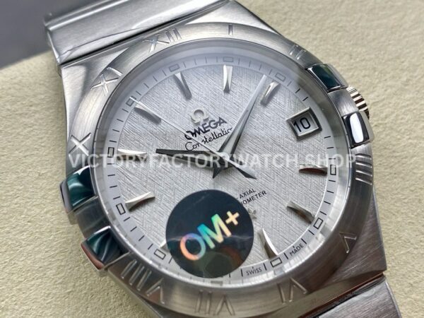 OM+ Factory Omega Constellation Men 123.10.38.21.02.003 38mm Full Steel Silver Dial
