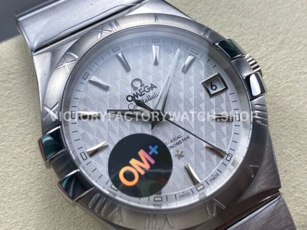 OM+ Factory Omega Constellation Men 123.10.38.21.02.004 38mm Full Steel Silver Dial