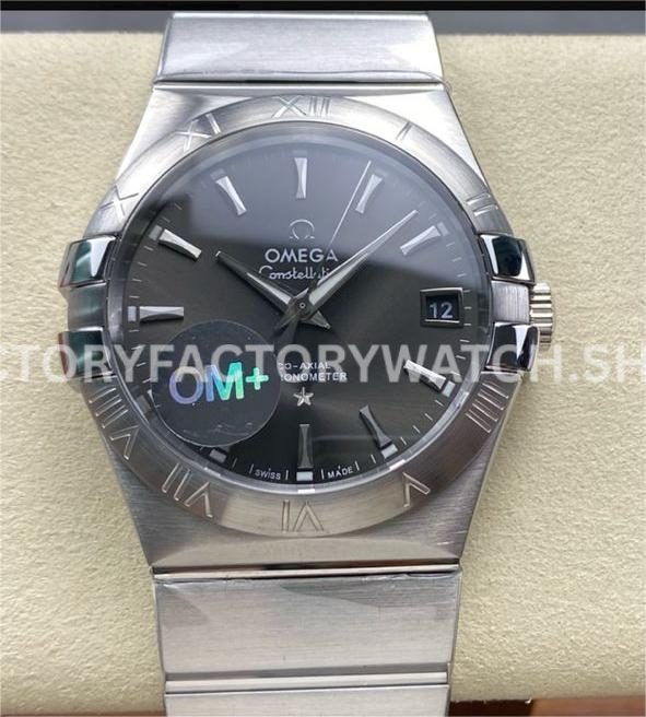OM+ Factory Omega Constellation Men 123.10.38.21.06.001 38mm Full Steel Grey Dial (1) OM+ Factory Omega Constellation Men 123.10.38.21.06.001 38mm full steel grey dial replica watch