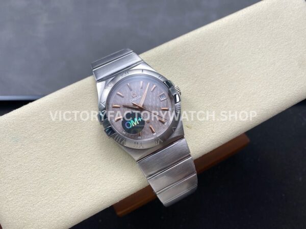 OM+ Factory Omega Constellation Men 123.10.38.21.06.002 38mm Full Steel Pink Dial (1) OM+ Factory Omega Constellation Men 123.10.38.21.06.002 38mm Full Steel Pink Dial