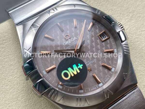 OM+ Factory Omega Constellation Men 123.10.38.21.06.002 38mm Full Steel Pink Dial (3) OM+ Factory Omega Constellation Men 123.10.38.21.06.002 38mm Full Steel Pink Dial
