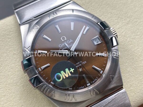 OM+ Factory Omega Constellation Men 123.10.38.21.10.001 38mm Full Steel Brown Dial (2) OM+ Factory Omega Constellation Men 123.10.38.21.10.001 38mm Full Steel Brown Dial