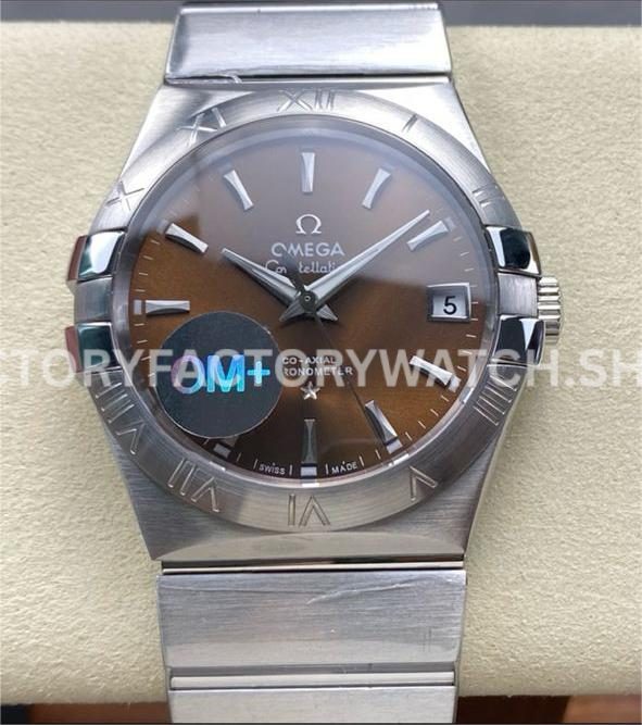 OM+ Factory Omega Constellation Men 123.10.38.21.10.001 38mm Full Steel Brown Dial (3) OM+ Factory Omega Constellation Men 123.10.38.21.10.001 38mm full steel brown dial replica watch