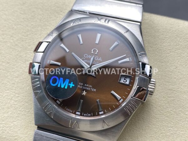 OM+ Factory Omega Constellation Men 123.10.38.21.10.001 38mm Full Steel Brown Dial (5) OM+ Factory Omega Constellation Men 123.10.38.21.10.001 38mm Full Steel Brown Dial