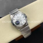 OM+ Factory Omega Constellation Men 123.10.38.21.52.001 38mm Full Steel Diamond Silver Dial