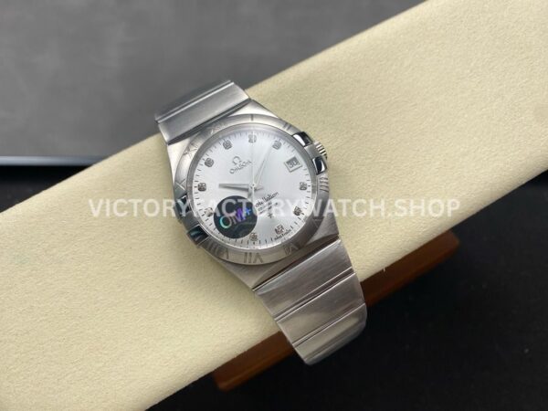 OM+ Factory Omega Constellation Men 123.10.38.21.52.001 38mm Full Steel Diamond Silver Dial