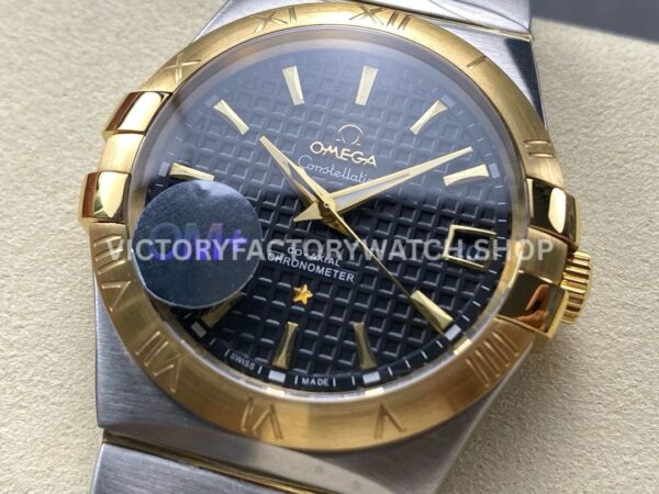 OM+ Factory Omega Constellation Men 123.20.35.20.01.001 38mm GoldSteel Black Dial (5) OM+ Factory Omega Constellation Men 123.20.35.20.01.001 38mm Gold Steel Black Dial