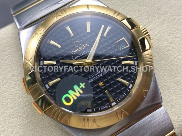 OM+ Factory Omega Constellation Men 123.20.35.20.01.001 38mm GoldSteel Black Dial (7) OM+ Factory Omega Constellation Men 123.20.35.20.01.001 38mm Gold Steel Black Dial