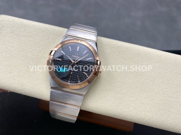OM+ Factory Omega Constellation Men 123.20.38.21.01.001 38mm Rose GoldSteel Black Dial (3) OM+ Factory Omega Constellation Men 123.20.38.21.01.001 38mm Rose Gold Steel Black Dial