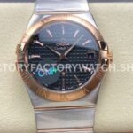 OM+ Factory Omega Constellation Men 123.20.38.21.01.001 38mm Rose GoldSteel Black Dial (6) OM+ Factory Omega Constellation Men 123.20.38.21.01.001 38mm rose gold steel black dial replica watch