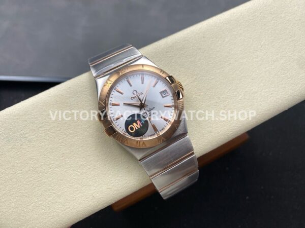 OM+ Factory Omega Constellation Men 123.20.38.21.02.001 38mm Rose GoldSteel Silver Dial (2) OM+ Factory Omega Constellation Men 123.20.38.21.02.001 38mm Rose Gold Steel Silver Dial