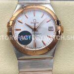 OM+ Factory Omega Constellation Men 123.20.38.21.02.001 38mm Rose GoldSteel Silver Dial (3) OM+ Factory Omega Constellation Men 123.20.38.21.02.001 38mm rose gold steel silver dial replica watch