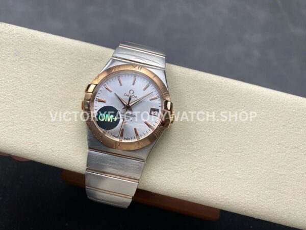 OM+ Factory Omega Constellation Men 123.20.38.21.02.001 38mm Rose GoldSteel Silver Dial (6) OM+ Factory Omega Constellation Men 123.20.38.21.02.001 38mm Rose Gold Steel Silver Dial