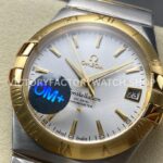 OM+ Factory Omega Constellation Men 123.20.38.21.02.002 38mm Gold Steel Silver Dial