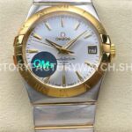OM+ Factory Omega Constellation Men 123.20.38.21.02.002 38mm gold steel silver dial replica watch