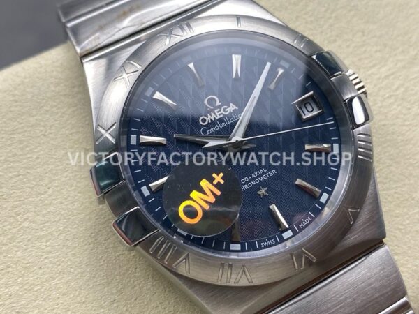 OM+ Factory Omega Constellation Men 123.20.38.21.02.004 38mm Full Steel Blue Dial (5) OM+ Factory Omega Constellation Men 123.20.38.21.02.004 38mm Full Steel Blue Dial