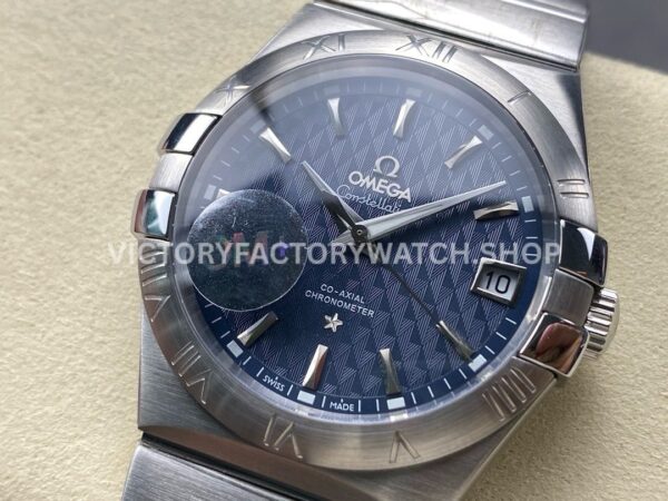 OM+ Factory Omega Constellation Men 123.20.38.21.02.004 38mm Full Steel Blue Dial (8) OM+ Factory Omega Constellation Men 123.20.38.21.02.004 38mm Full Steel Blue Dial