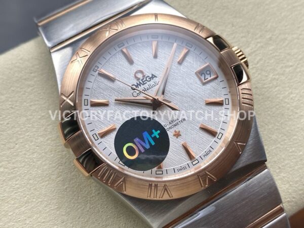 OM+ Factory Omega Constellation Men 123.20.38.21.02.007 38mm OM+ Factory Omega Constellation Men 123.20.38.21.02.007 38mm Ros OM+ Factory Omega Constellation Men 123.20.38.21.02.007 38mm Rose Gold Steel Silver Dial