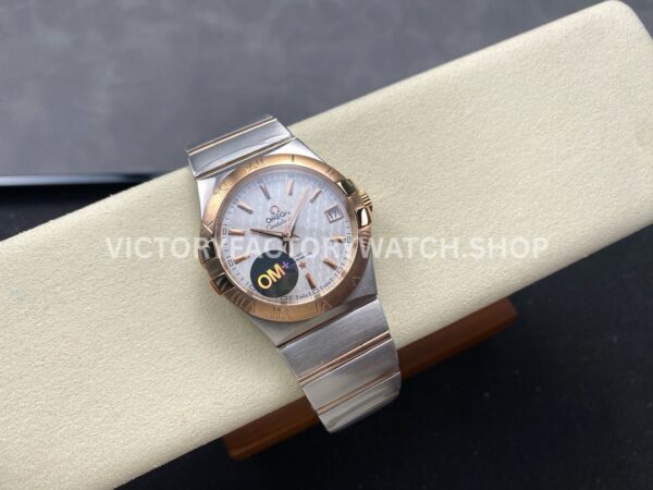 OM+ Factory Omega Constellation Men 123.20.38.21.02.008 38mm Rose GoldSteel Silver Dial (4) OM+ Factory Omega Constellation Men 123.20.38.21.02.008 38mm Rose Gold Steel Silver Dial