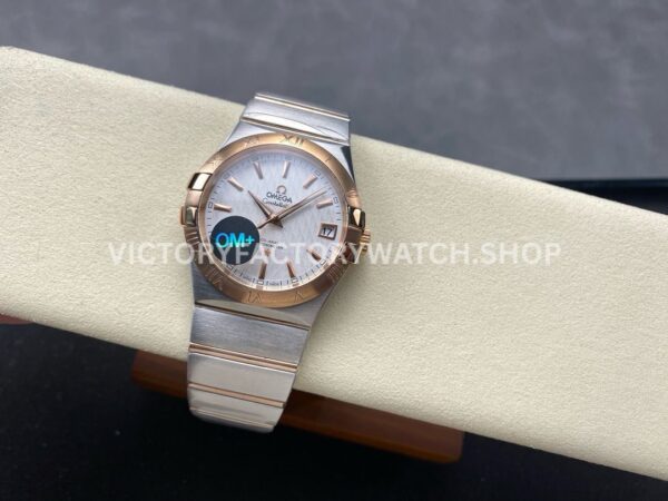 OM+ Factory Omega Constellation Men 123.20.38.21.02.008 38mm Rose GoldSteel Silver Dial (6) OM+ Factory Omega Constellation Men 123.20.38.21.02.008 38mm Rose Gold Steel Silver Dial