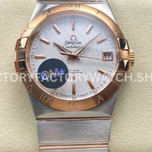 OM+ Factory Omega Constellation Men 123.20.38.21.02.008 38mm Rose GoldSteel Silver Dial (7) OM+ Factory Omega Constellation Men 123.20.38.21.02.008 38mm rose gold steel silver dial replica watch