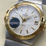 OM+ Factory Omega Constellation Men 123.20.38.21.02.009 38mm GoldSteel Silver Dial (3) OM+ Factory Omega Constellation Men 123.20.38.21.02.009 38mm Gold Steel Silver Dial