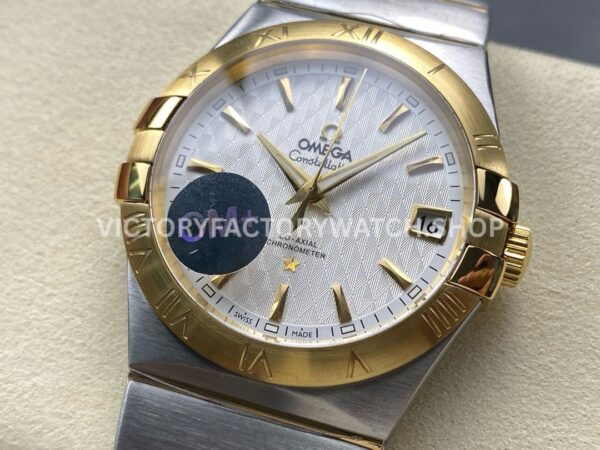 OM+ Factory Omega Constellation Men 123.20.38.21.02.009 38mm GoldSteel Silver Dial (3) OM+ Factory Omega Constellation Men 123.20.38.21.02.009 38mm Gold Steel Silver Dial