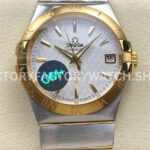 OM+ Factory Omega Constellation Men 123.20.38.21.02.009 38mm GoldSteel Silver Dial (5) OM+ Factory Omega Constellation Men 123.20.38.21.02.009 38mm gold steel silver dial replica watch