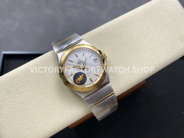 OM+ Factory Omega Constellation Men 123.20.38.21.02.009 38mm GoldSteel Silver Dial (7) OM+ Factory Omega Constellation Men 123.20.38.21.02.009 38mm Gold Steel Silver Dial