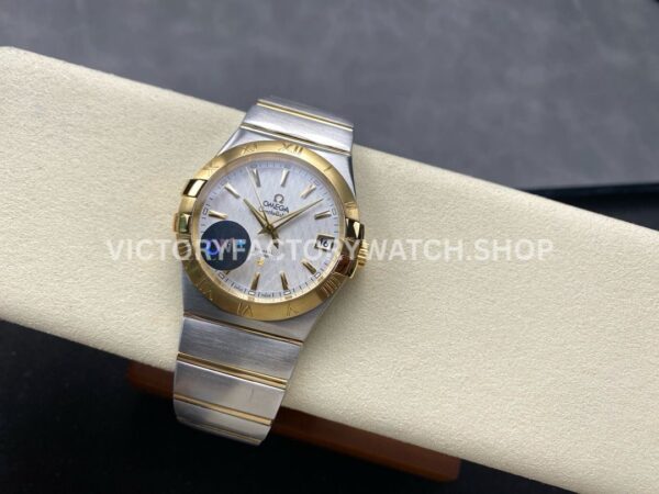 OM+ Factory Omega Constellation Men 123.20.38.21.02.009 38mm GoldSteel Silver Dial (9) OM+ Factory Omega Constellation Men 123.20.38.21.02.009 38mm Gold Steel Silver Dial