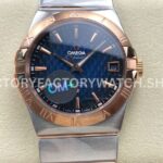 OM+ Factory Omega Constellation Men 123.20.38.21.03.001 38mm Rose GoldSteel Blue Dial (2) OM+ Factory Omega Constellation Men 123.20.38.21.03.001 38mm rose gold steel blue dial replica watch