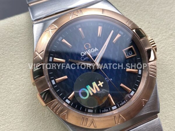 OM+ Factory Omega Constellation Men 123.20.38.21.03.001 38mm Rose GoldSteel Blue Dial (4) OM+ Factory Omega Constellation Men 123.20.38.21.03.001 38mm Rose Gold Steel Blue Dial