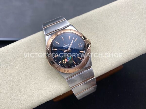 OM+ Factory Omega Constellation Men 123.20.38.21.03.001 38mm Rose GoldSteel Blue Dial (7) OM+ Factory Omega Constellation Men 123.20.38.21.03.001 38mm Rose Gold Steel Blue Dial