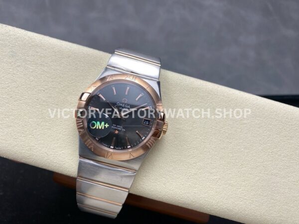 OM+ Factory Omega Constellation Men 123.20.38.21.06.001 38mm Rose GoldSteel Grey Dial (4) OM+ Factory Omega Constellation Men 123.20.38.21.06.001 38mm Rose Gold Steel Grey Dial