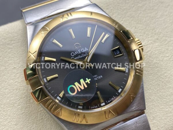 OM+ Factory Omega Constellation Men 123.20.38.21.06.001 38mm Yellow GoldSteel Grey Dial (4) OM+ Factory Omega Constellation Men 123.20.38.21.06.001 38mm Yellow Gold Steel Grey Dial