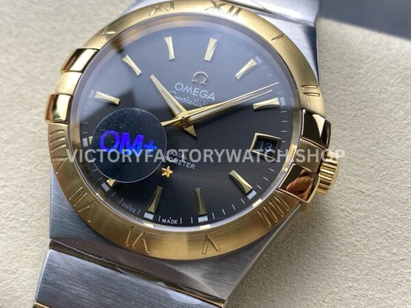 OM+ Factory Omega Constellation Men 123.20.38.21.06.001 38mm Yellow GoldSteel Grey Dial (9) OM+ Factory Omega Constellation Men 123.20.38.21.06.001 38mm Yellow Gold Steel Grey Dial